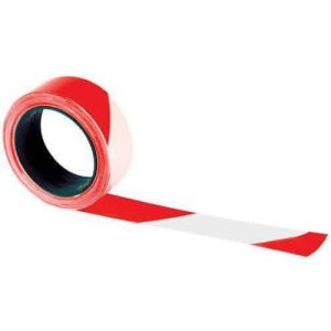 Ruban de chantier économique rouge et blanc – 500m