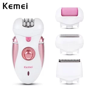 Kemei Épilateur Rasoir Électrique Rechargeable 4en1 KM-2530