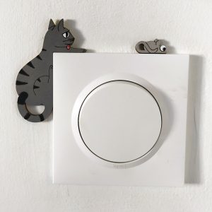 Décoration pour interrupteur Chat et souris